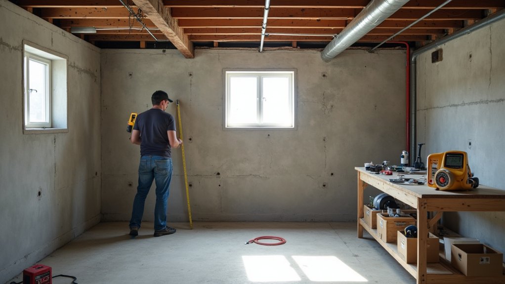 assess basement conditions thoroughly