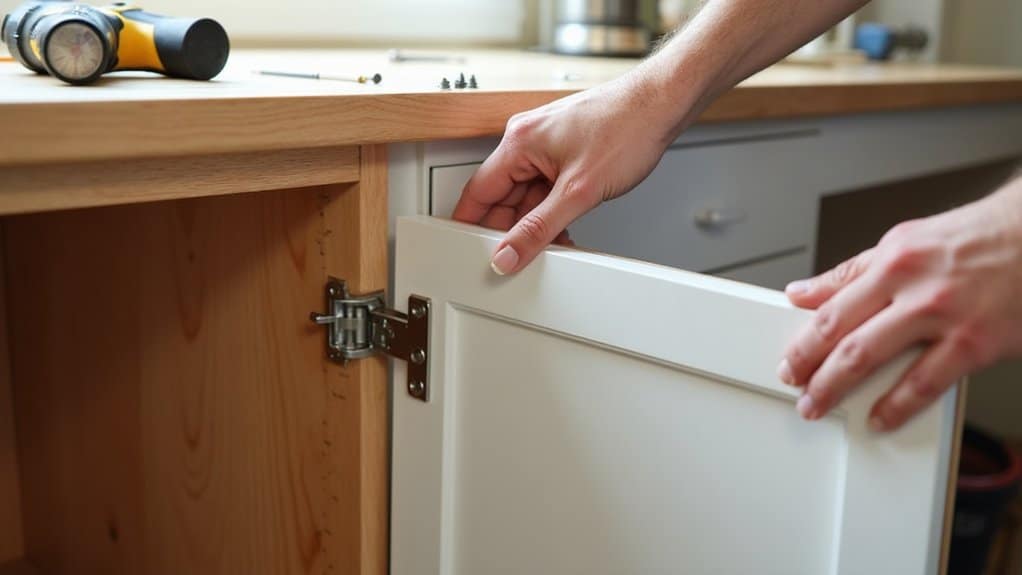 attach cabinet doors precisely