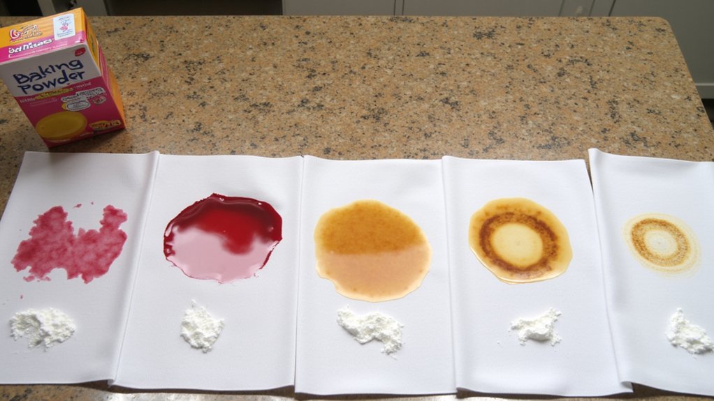 baking powder stain removal