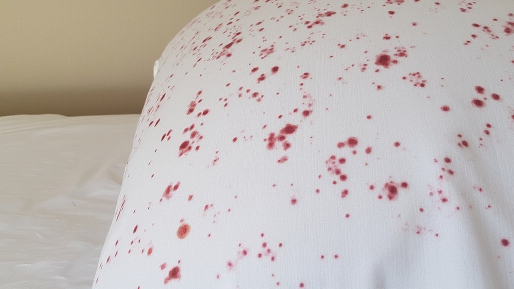 blood spots on pillow