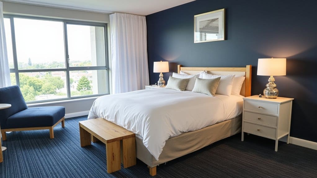 blue carpet bedroom transformation