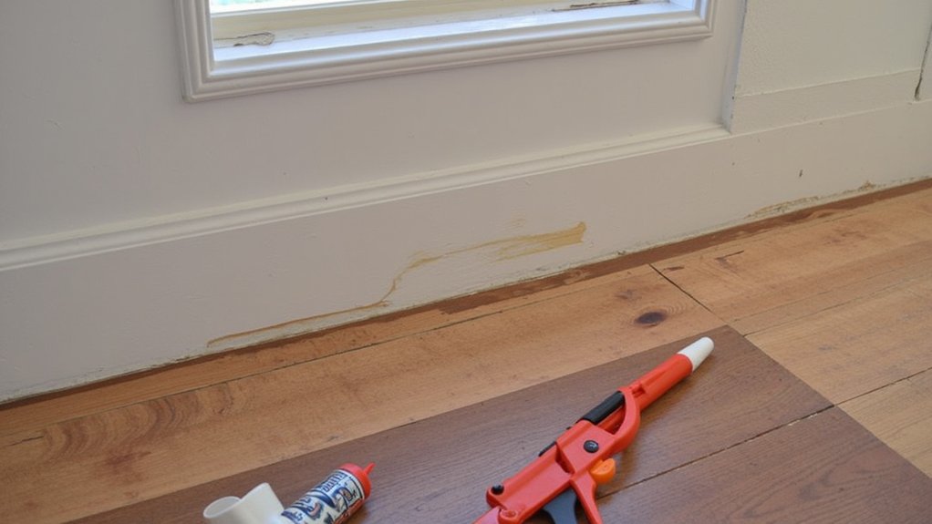 caulk baseboard and floor