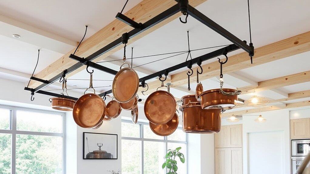 ceiling storage for cookware