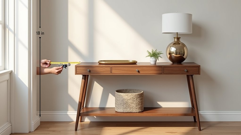 How To Create A Foyer In An Open Living Room 5 choosing and positioning console table