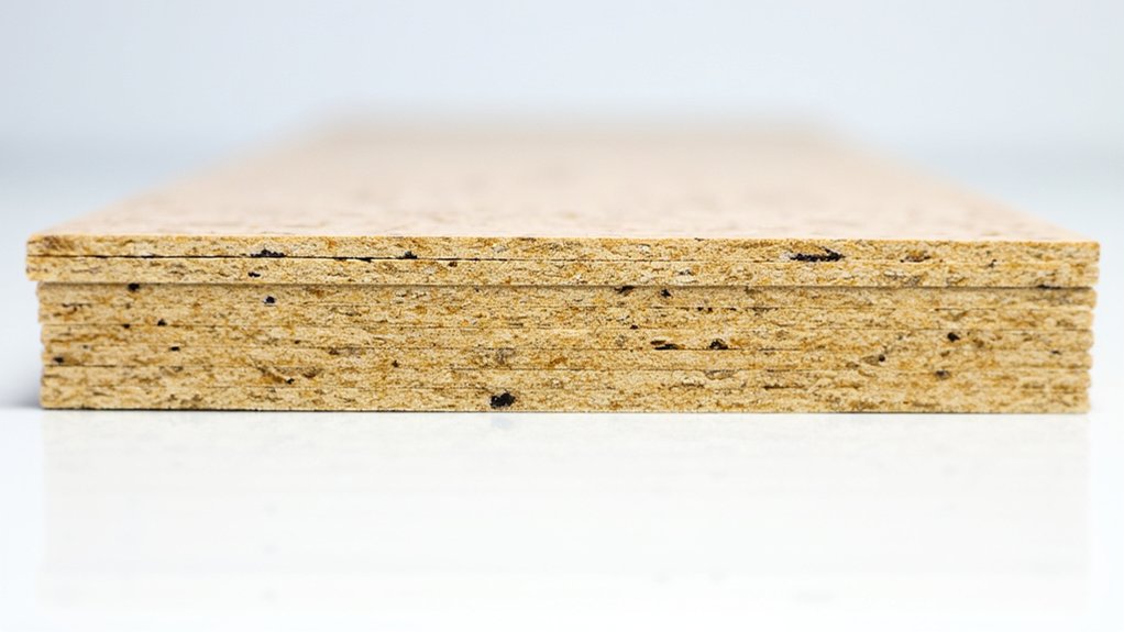 compressed wood particle board