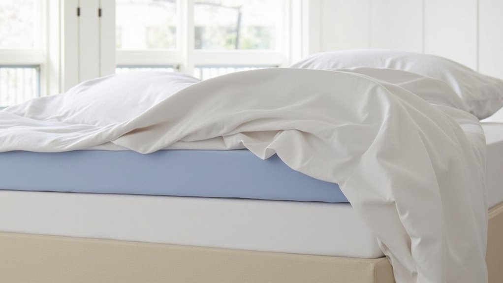 fitted sheet over topper