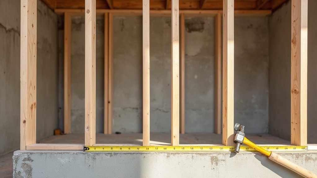 frame basement bedroom walls