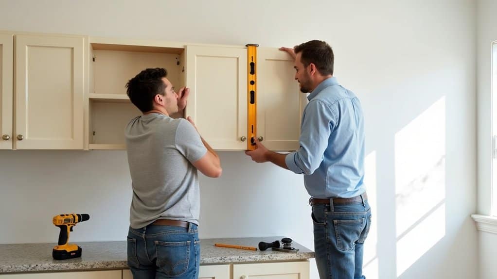 hang cabinets with precision
