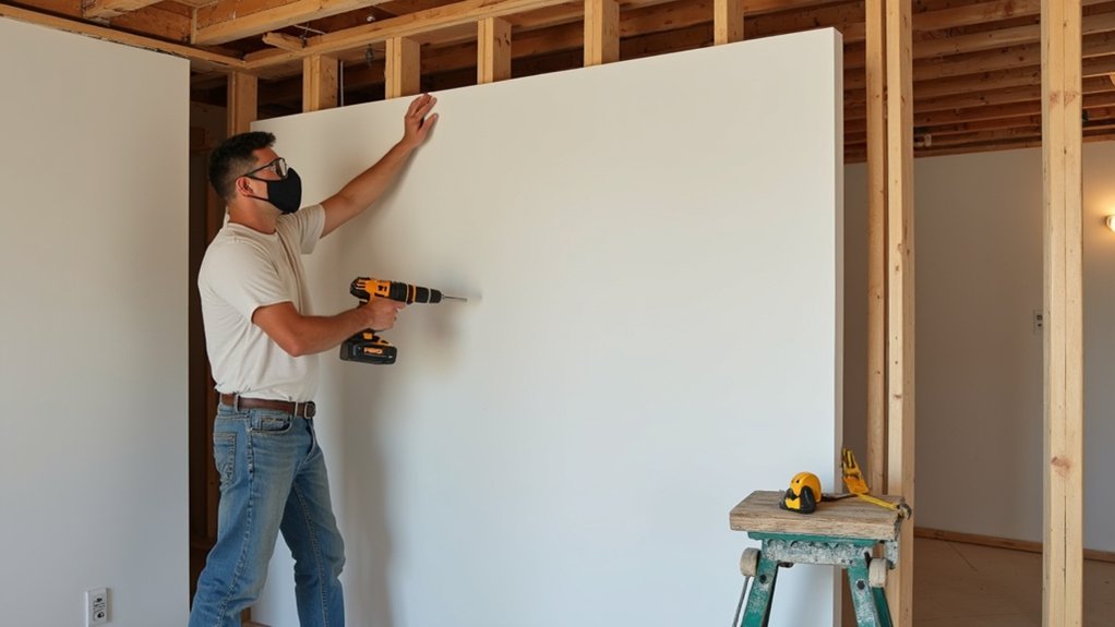 hang drywall panels properly
