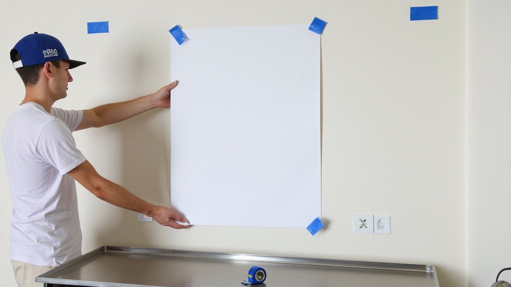 hang large poster securely