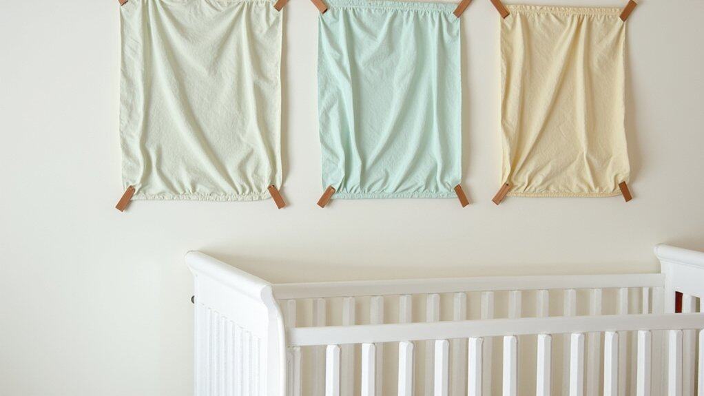 hanging fabric panels enhance nurseries