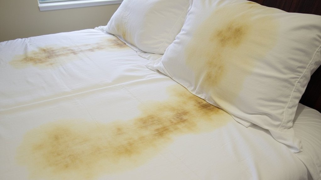 husband s sheets discoloration issue