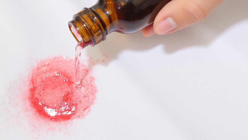 hydrogen peroxide removes blood