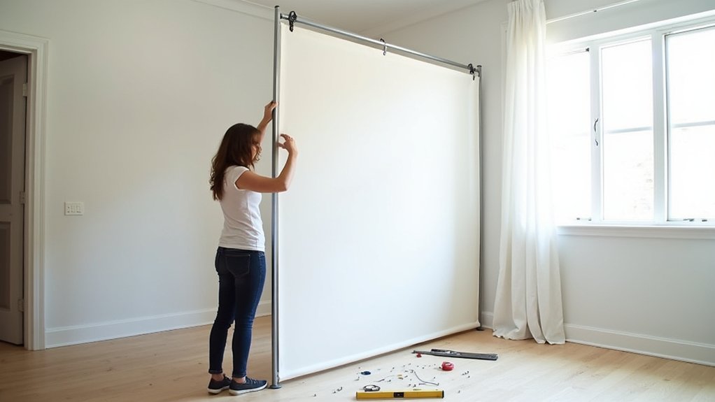 install a temporary wall