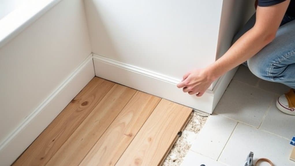 install first laminate row