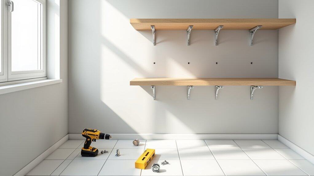 install functional wall shelves