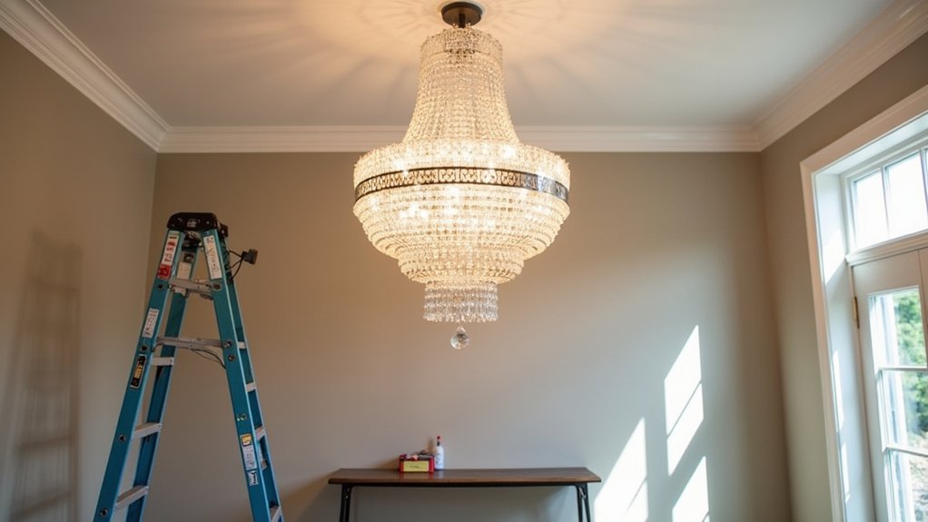 How To Create A Foyer In An Open Living Room 6 install statement light fixture