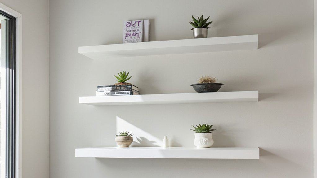 install stylish floating shelves