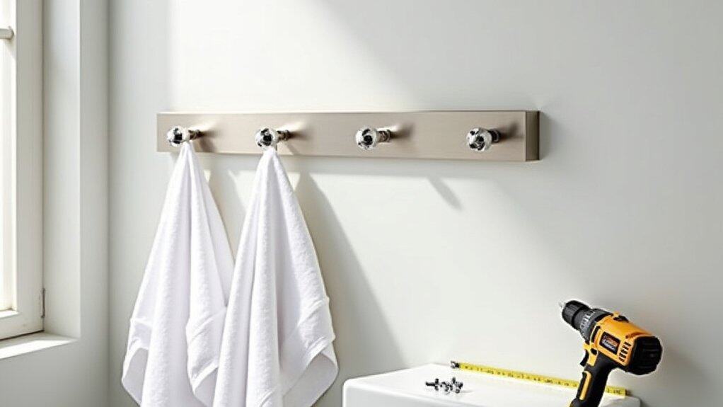 install towel hooks efficiently
