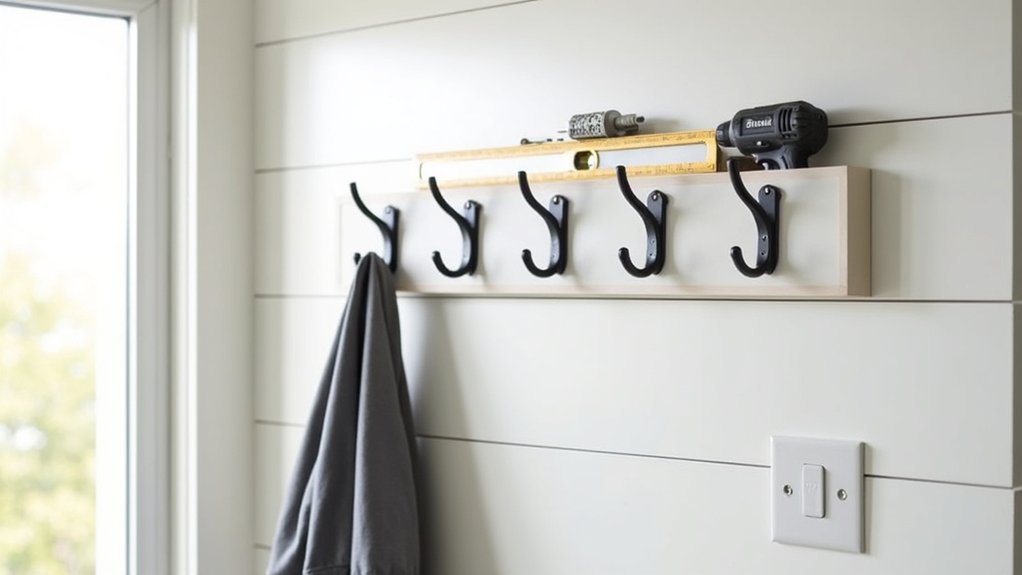 How To Create A Foyer In An Open Living Room 10 installing entryway coat hooks