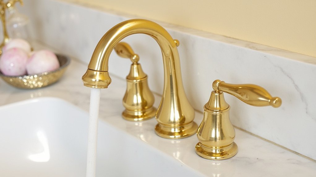 luxury gold plated faucets elegance