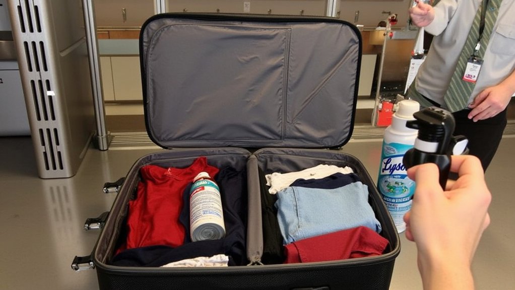 lysol spray luggage restrictions apply