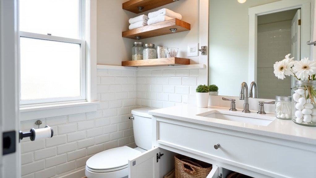 maximize small bathroom storage