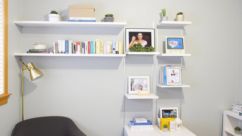 maximize space with shelves