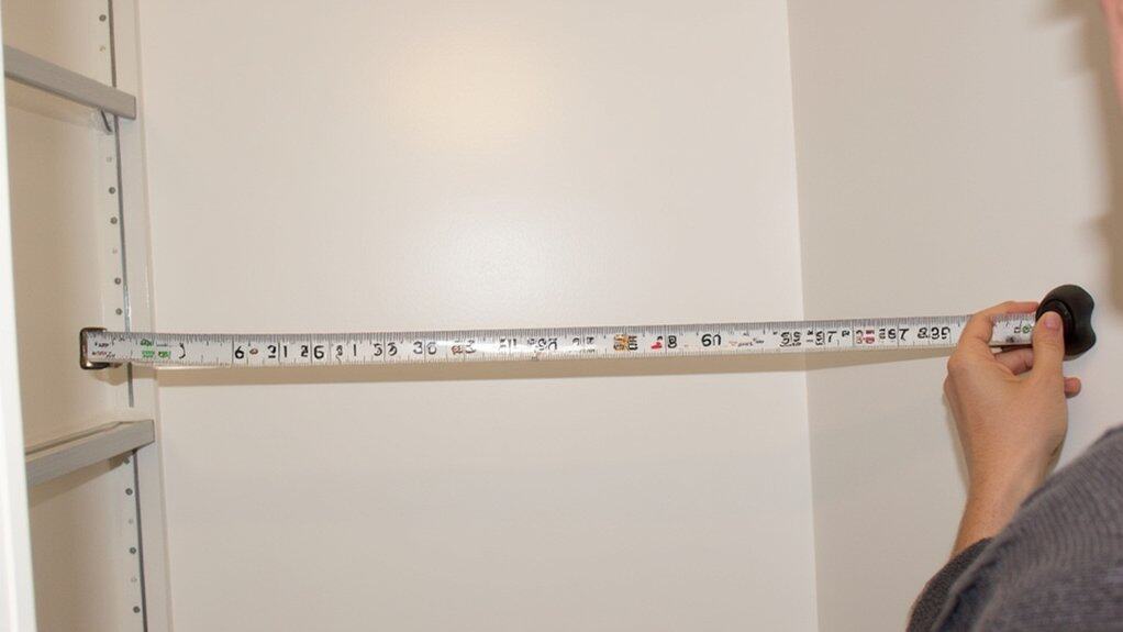 measure closet rod space