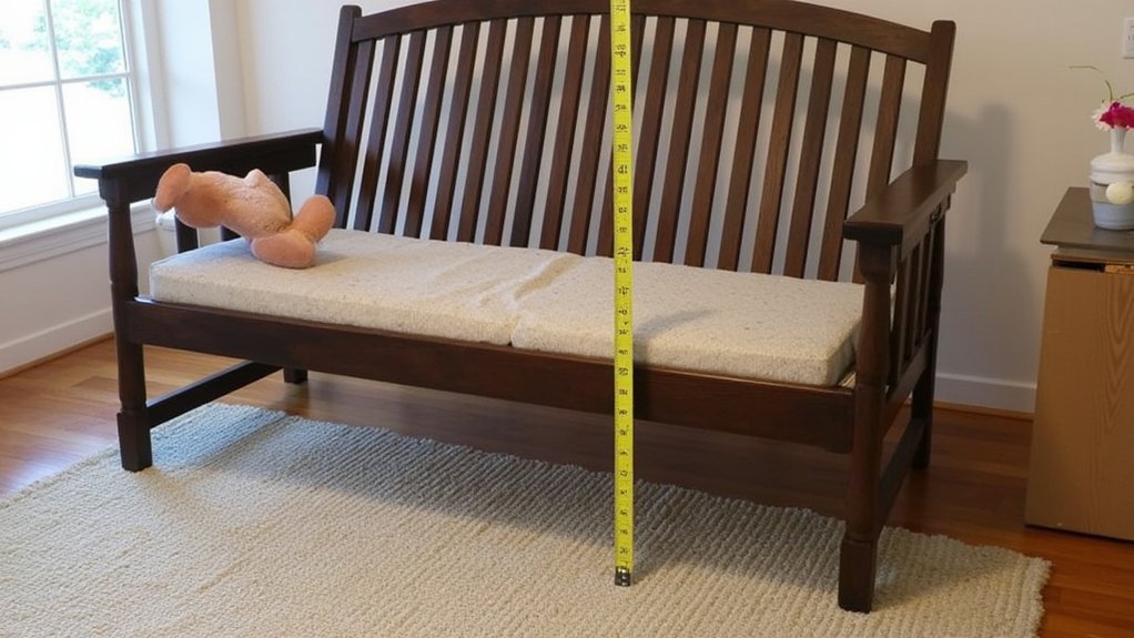 measure futon frame height