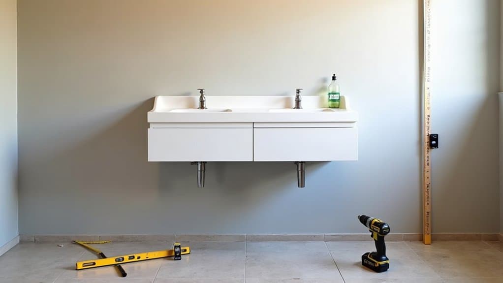 mounting a floating vanity