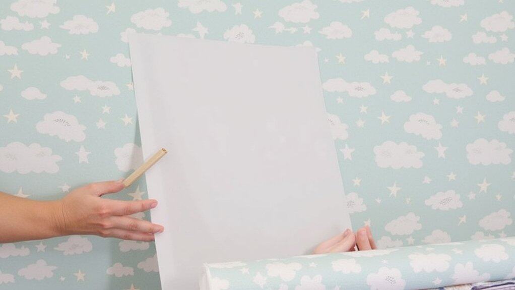 peel and stick wallpaper application