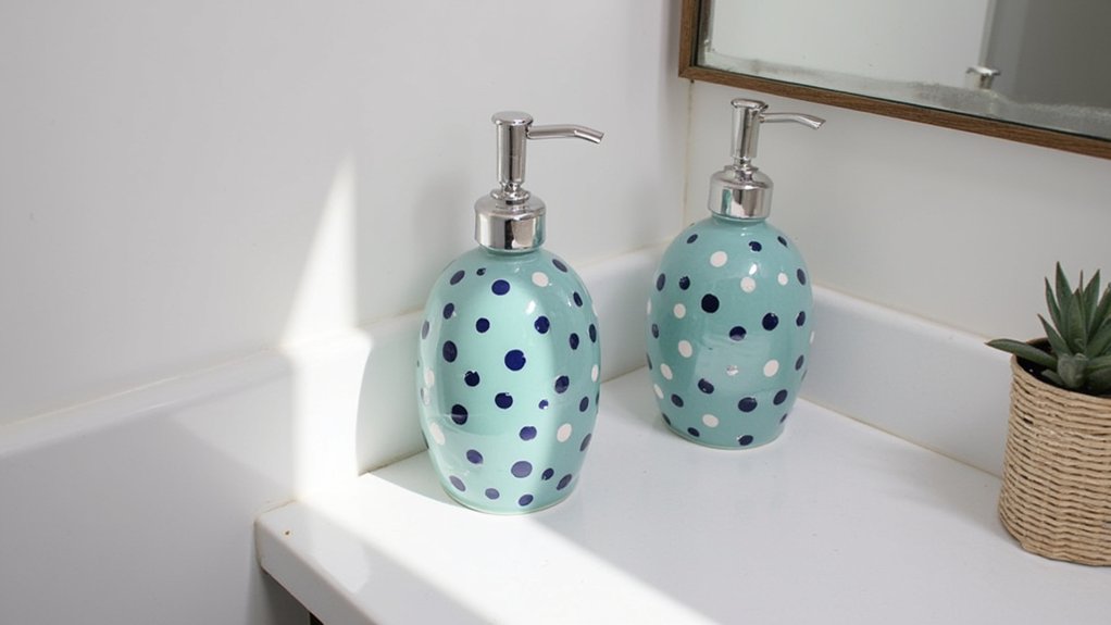 10 Stylish Soap & Dispenser Designs That Add Character to a Guest Bathroom 11 playful polka dot soap dispenser