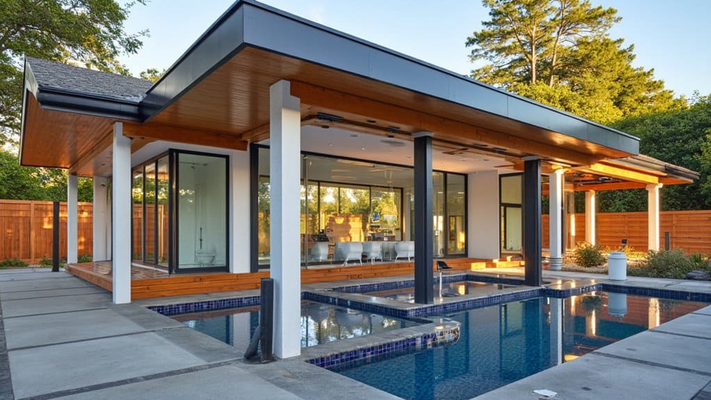 pool house bathroom cost