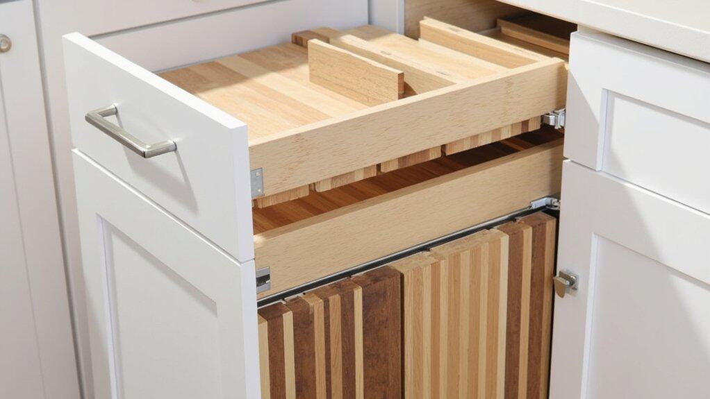pull out cutting board storage