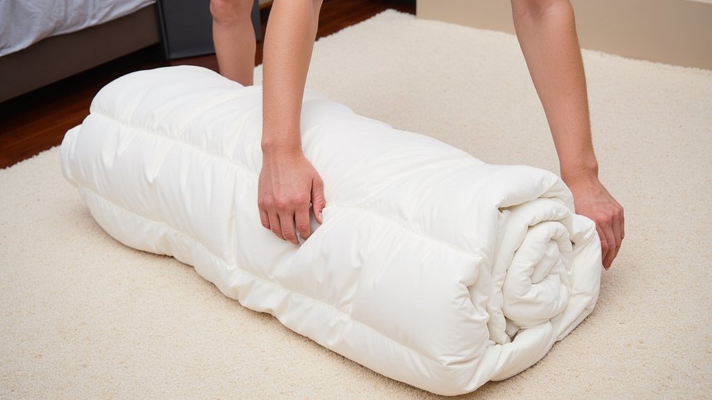 roll comforter for compactness