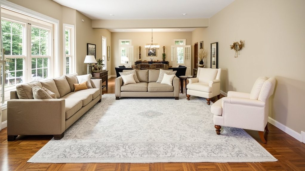 rug placement for furniture