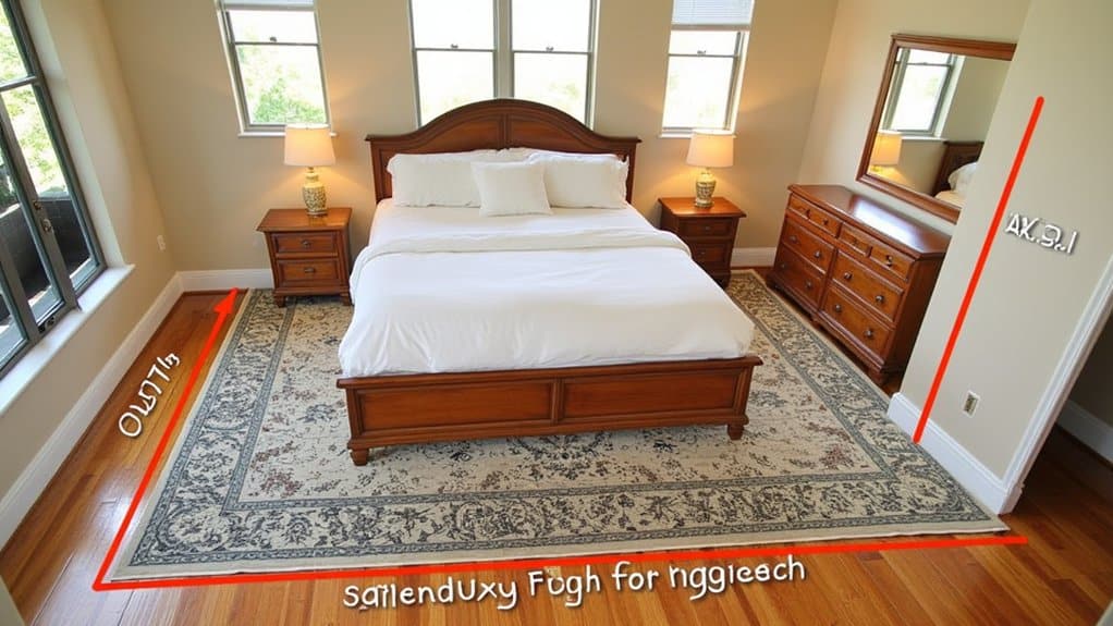 rug size for bedroom