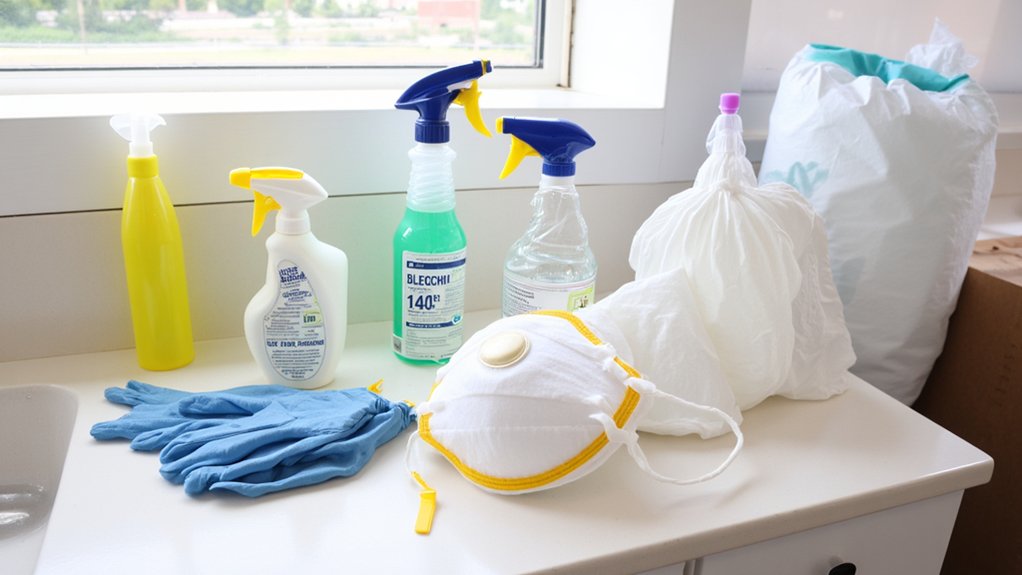 sanitize mouse droppings safely