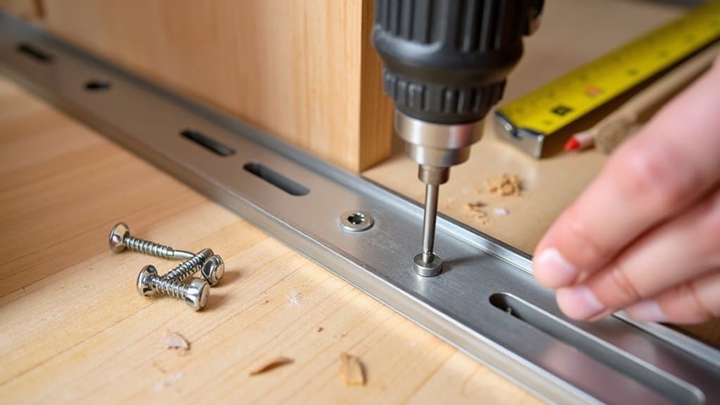 secure cabinet slides properly