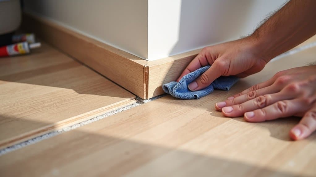 secure laminate floor edges