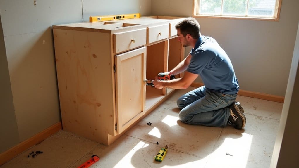 secure lower cabinets properly