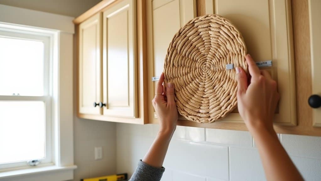 securely fasten decorative baskets