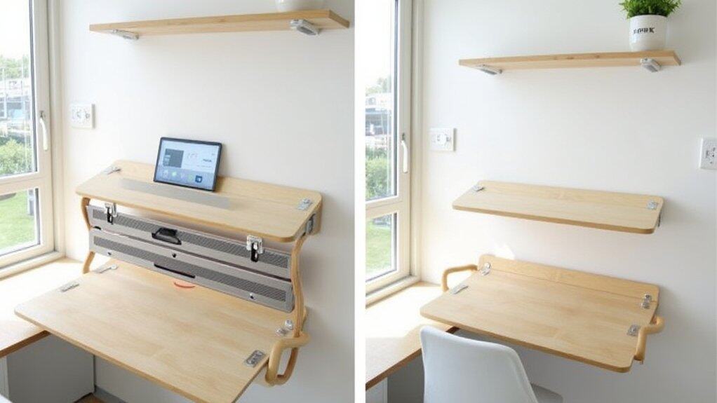 space saving wall mounted desks