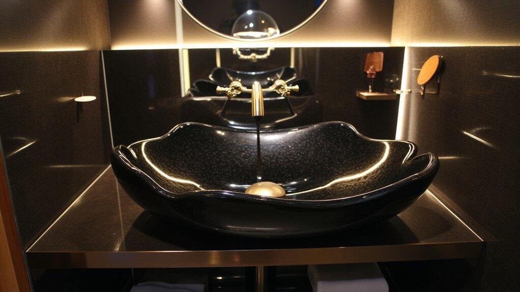 statement making powder room sinks