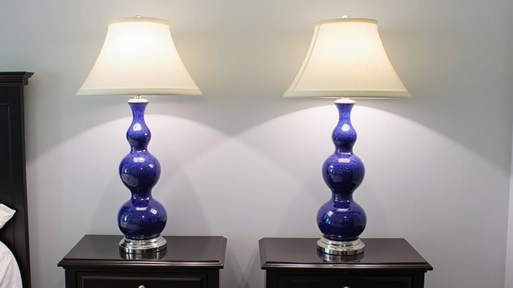 stylish blue ceramic lamps