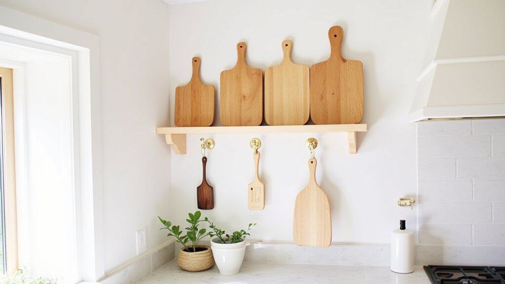 stylish cutting board nook