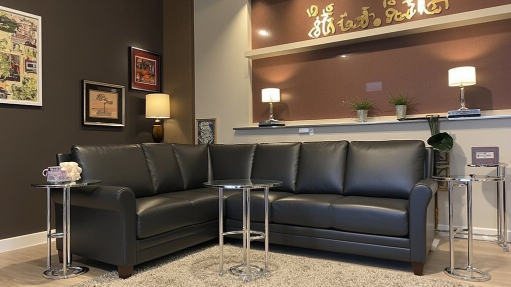 stylish functional chrome tables