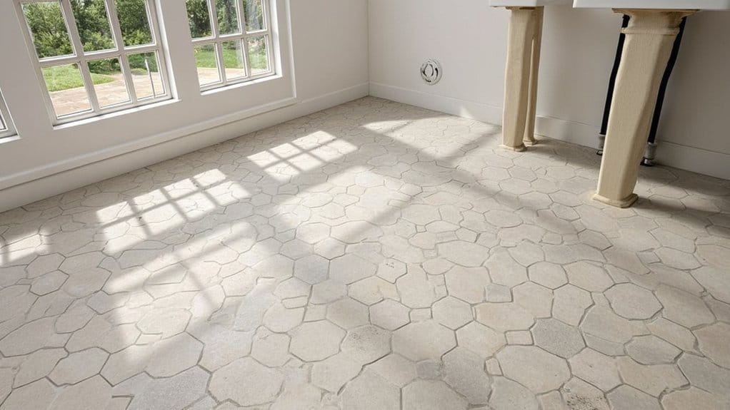 stylish powder room flooring