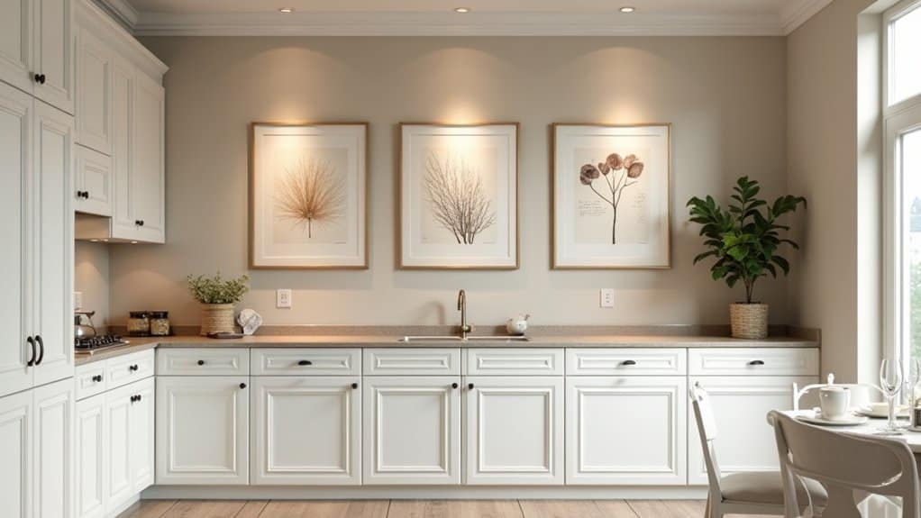 stylish wall art installation